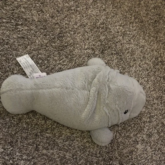 Gray Stuffed Manatee Plush Toy - Picture 2 of 2